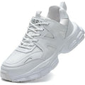 Umburlly Womens Size 11 White Steel Toe NonSlip Faux Leather Work Sneakers Shoes