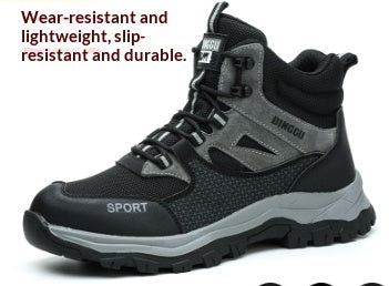 Men's Steel Toe Safety Work Shoes - Anti-Smashing Puncture Resistant Industrial Boots