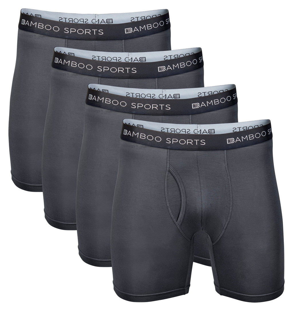 Men's 4" Inseam Bamboo Rayon Boxer Briefs - 4 Pack