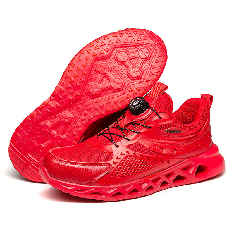 Men's Steel Toe Work Shoes - Impact-Resistant Puncture-Proof Breathable Safety Shoes