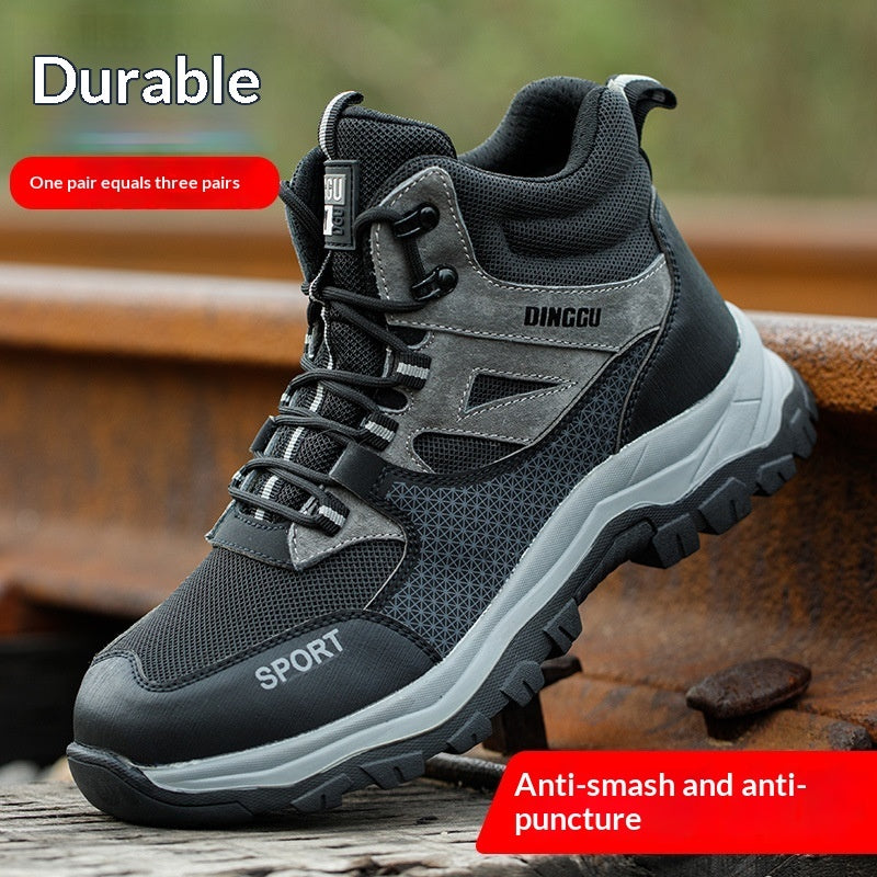 Men's Steel Toe Safety Work Shoes - Anti-Smashing Puncture Resistant Industrial Boots