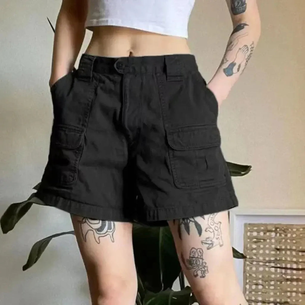 Vintage Y2K Cargo Shorts – Harajuku Streetwear Retro Denim